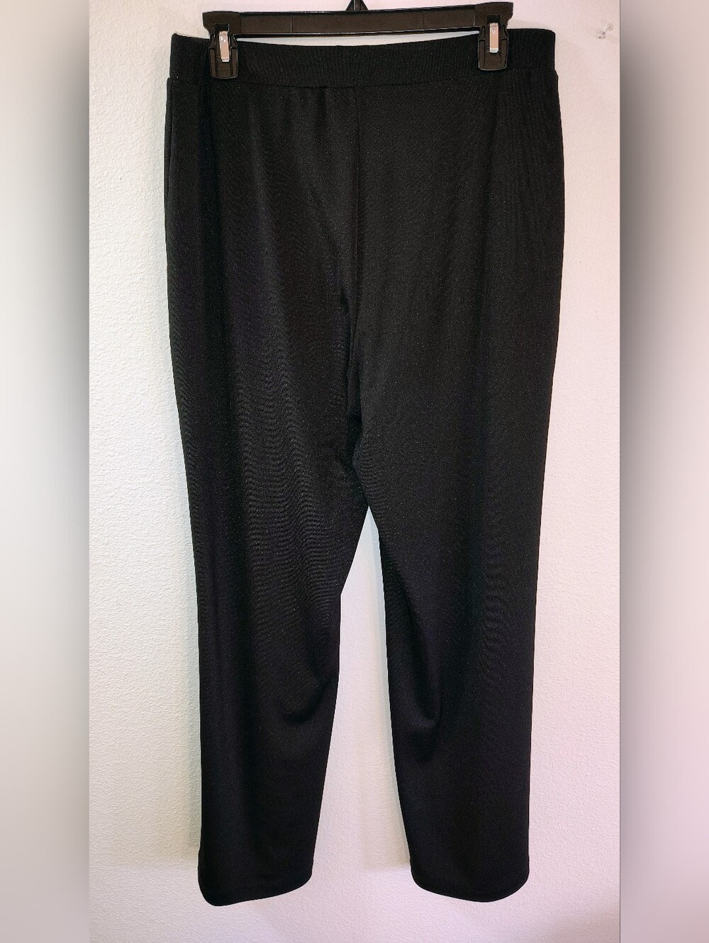 Anne Klein Stretch Black Wide-leg Pants Size Large - Picture 6 of 9